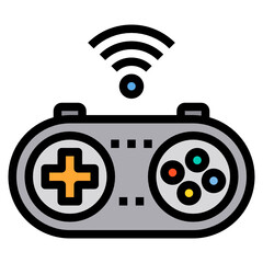 Joystick filled outline icon