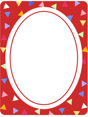 Poster - Empty oval shape banner template