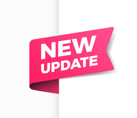 Wall Mural - new update shopping vector ribbon