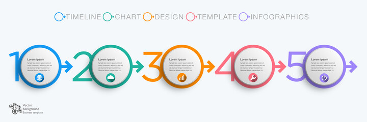 Timeline, workflow, process chart design. Vector graphics	