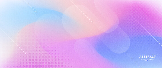 Pastel gradient abstract background with dynamic shapes composition and halftone. vector illustration