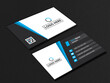 Double-sided creative business card vector design template. Business card for business and personal use. Vector illustration design, Horizontal layout, Print ready
