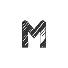 Poster - Abstract Initial Letter M Logo icon, Monogram art style design.