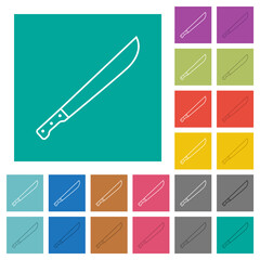 Canvas Print - Machete square flat multi colored icons