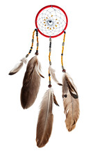Dream Catcher, Dream Snare, Indian Amulet That Protects The Sleeper From Evil Spirits And Diseases, According To Legend, Bad Dreams Are Entangled In A Web, And Good Dreams Slip Through A Hole In 