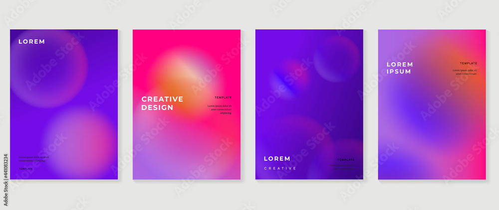 Fluid gradient background. Minimalist posters, cover, wall arts with colorful geometric shapes and liquid color. Modern wallpaper design for presentation, home decoration.  website and banner. - obrazy, fototapety, plakaty 
