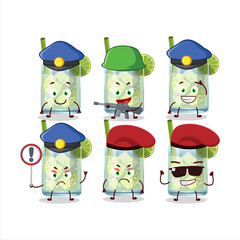 Sticker - A dedicated Police officer of guaro mascot design style