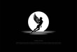 © AFstudio87 - Sunset Sunrise Hot Sexy Flying Angel Woman Girl Lady Female Logo Design Vector