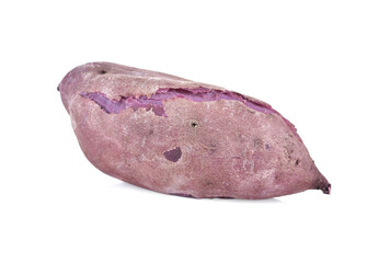 Purple sweet potato isolated on white background