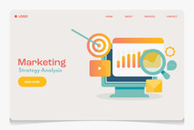Digital Target Marketing, Affiliate Marketing Campaign, Network Marketing Strategy Content Development, Seo Optimization, Online Business Success. Flat Design Web Banner Template.