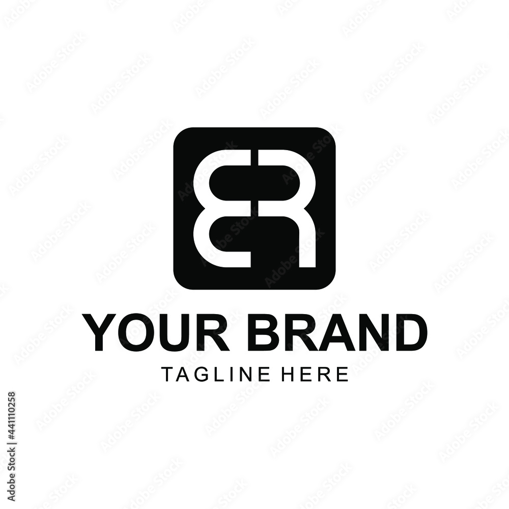 letter br rb logo vector simple modern creative design idea Stock ...