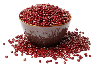 Sticker - red beans isolated on white background