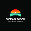 ocean dock logo design creative idea inspiration 