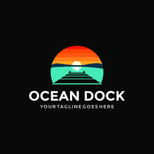 Ocean Dock Logo Design Creative Idea Inspiration 
