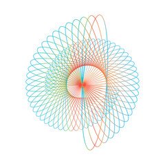 Wall Mural - Spirograph abstract element on a white background.
