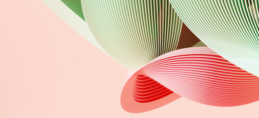 minimal abstract background for branding and product presentation. green and pink subtle geometric o