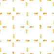 © smth.design - Geometric style seamless pattern with doodle pineapple elements print. Isolated tropic food fruit ornament.