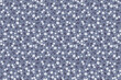 Beautiful floral pattern in small abstract flowers. Small white flowers. Blue gray background. Ditsy print. Floral seamless background. The elegant the template for fashion prints. Stock pattern.