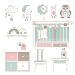 Wall Mural - Cute object for small children