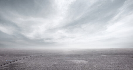 panoramic floor background with storm clouds dramatic sky horizon landscape