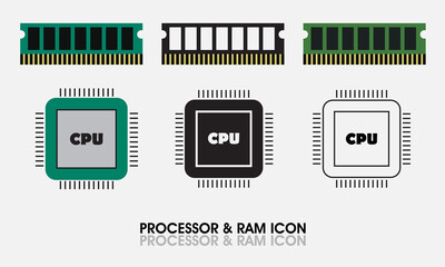 RAM,RAM icon, processor, random access memory, random access memory vector, random access memory icon, processor icon, processor, CPU