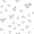Hand with sprout seamless pattern 