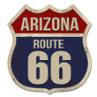 Arizona, Route 66 vintage rusty metal sign
