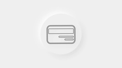 Fototapete - Credit card icon isolated on white background. Online payment. Cash withdrawal.
