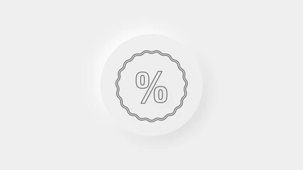 Poster - Discount percent tag icon isolated on white background. Shopping tag sign. Special offer sign. Discount coupons symbol. 4K