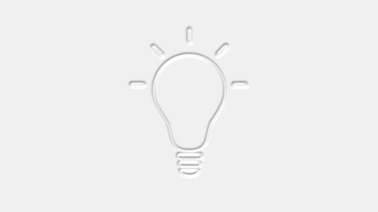 Poster - Light icon isolated on white background. Concept of idea. 4K