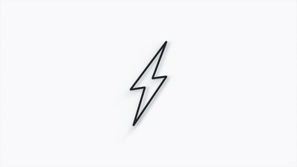 Leinwandbilder - Lightning bolt 3d icon isolated on white background. Flash sign. Charge flash icon. Thunder bolt. Lighting strike. 4K