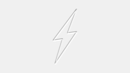 Aufkleber - Lightning bolt neomorphism icon isolated on white background. Flash sign. Charge flash icon. Thunder bolt. Lighting strike. 4K