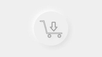 Fototapete - Shopping cart icon isolated on white background. Online buying concept. Delivery service sign. Supermarket basket symbol.