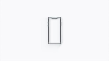Aufkleber - Smartphone, mobile phone 3d icon isolated on white background.