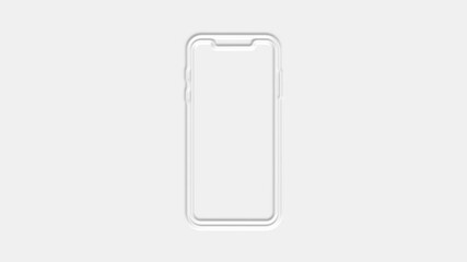 Aufkleber - Smartphone, mobile phone icon isolated on white background.
