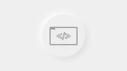 Fototapete - Web design and front end development icon isolated on white background. 4K