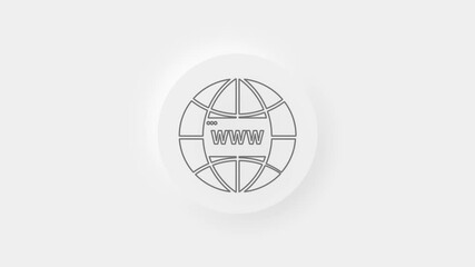 Poster - World wide web concept globe icon. Planet web symbol. Planet icon with world wide web sign. Business, technology, internet
