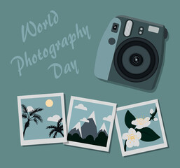 Digital camera, photography, nature, travel, World Photography Day, printed photos