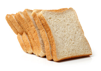 Canvas Print - sliced bread on white background