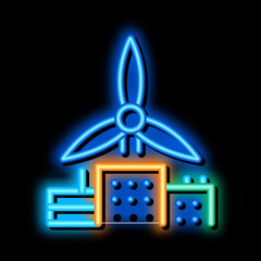 Wall Mural - wind energy residential technology neon light sign vector. Glowing bright icon wind energy residential technology sign. transparent symbol illustration