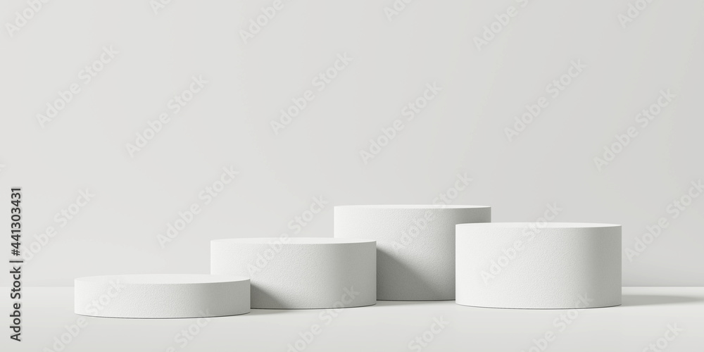 Podium product display stand on white background. 3D rendering Stock ...