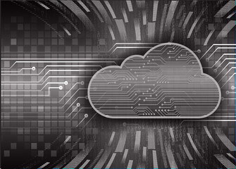 Wall Mural - cloud computing circuit future technology concept background