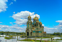 Moscow Region, Russia. Cathedral Of The Resurrection Of Christ - The Main Temple Of The Armed Forces Of Russia