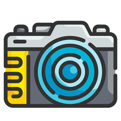 Wall Mural - photography line icon