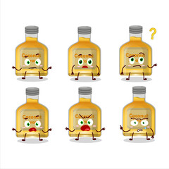 Poster - Cartoon character of coconut arrack with what expression