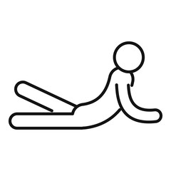 Poster - Home training sport icon, outline style