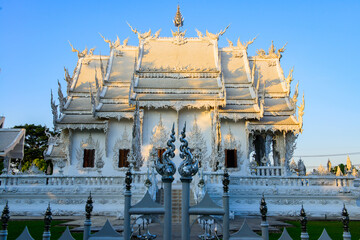 Wall Mural - Beautiful White Church in Rong Khun Temple