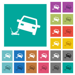 Wall Mural - Car repair square flat multi colored icons