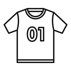 Sticker - Hurling shirt icon, outline style