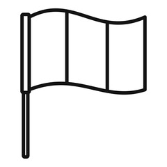 Poster - Hurling irish flag icon, outline style